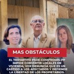 El tripartito PSOE-Compromís-PP impide convertir locales en vivienda; VOX denuncia que es un castigo a los afectados y defiende la libertad de los propietarios.